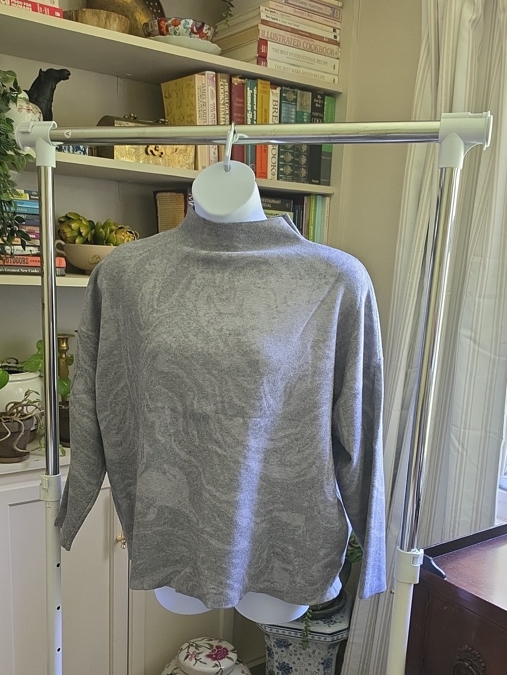 3x Christian Siriano Gray Mock Neck Sweater